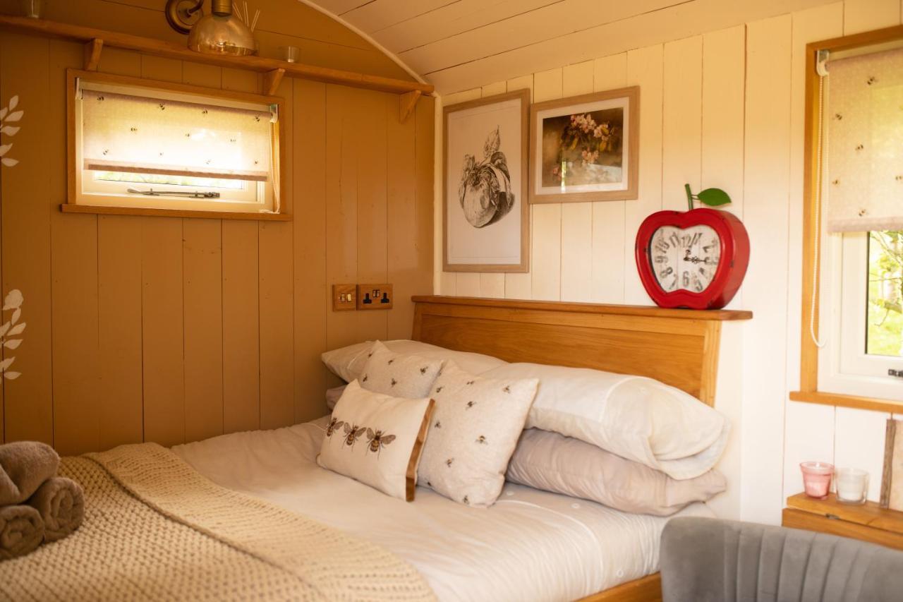 Harrys Hideout - Shepherd'S Huts At Harrys Cottages Pen-y-Clawdd Exterior foto