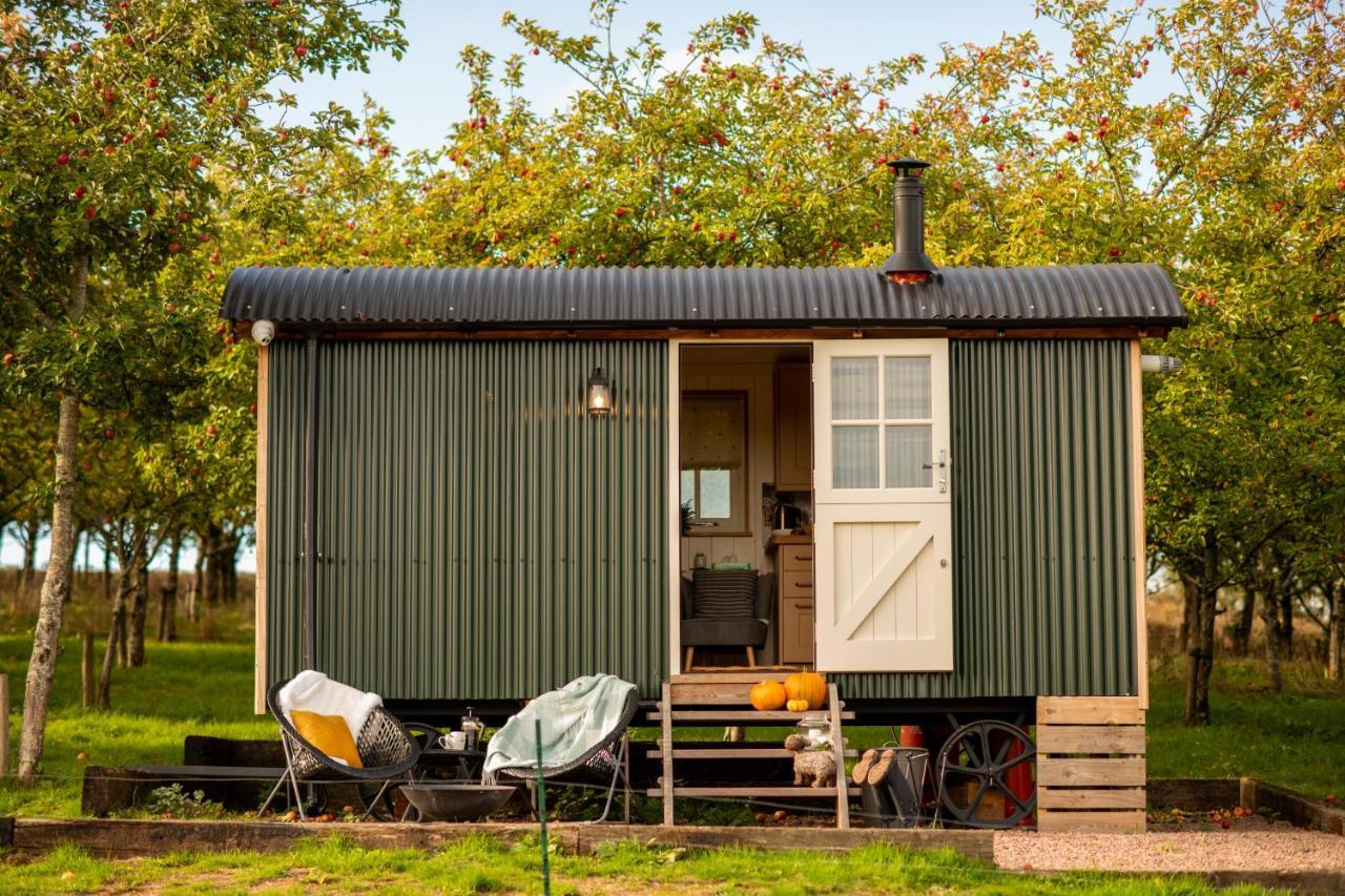 Harrys Hideout - Shepherd'S Huts At Harrys Cottages Pen-y-Clawdd Exterior foto